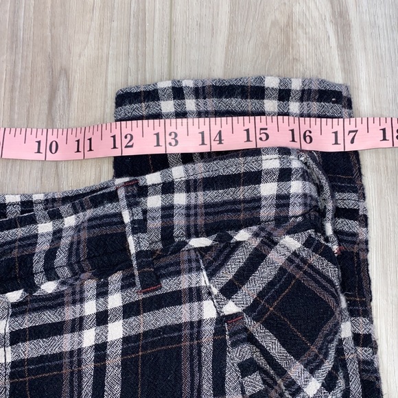 Free People plaid textured high waisted trouser pants size 8 - Picture 6 of 8